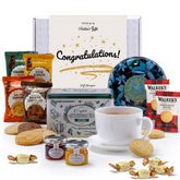 Congratulations Tea Hamper – Gift Box with Biscuits, Jams & Fudge